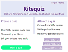 Tablet Screenshot of kitequiz.com